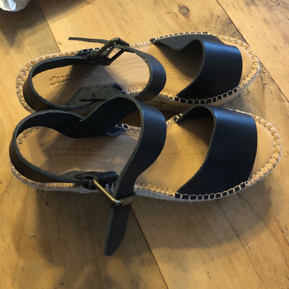 Soludos Platform Sandal/NWOB/ Black/Size 8